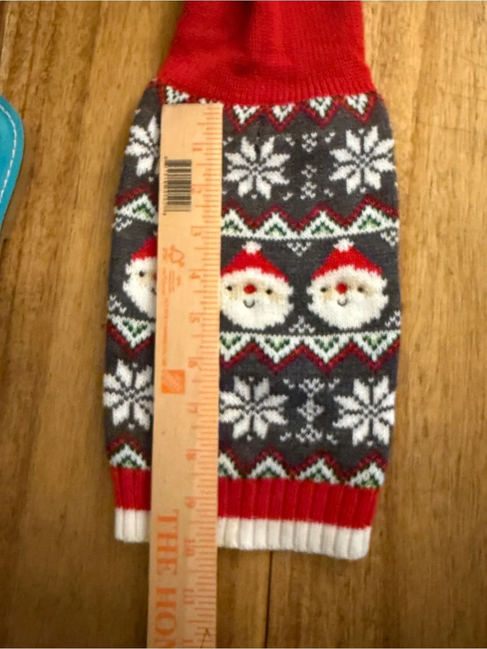 Dog Sweater - Santa Fair Isle Holiday Knit Hat - Red, Gray, White